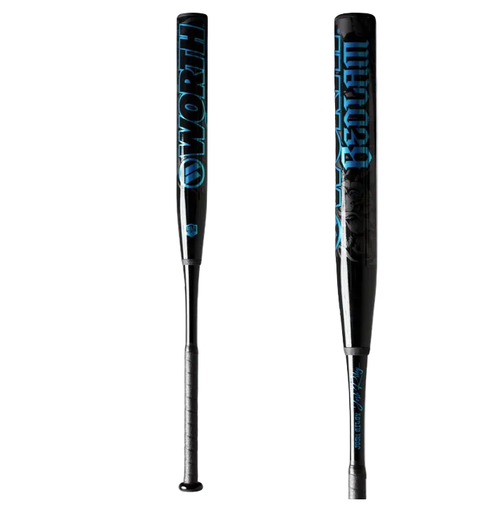 2026 WORTH BEDLAM BLACK 13.5" 2PC XL USA/ASA SLOWPITCH SOFTBALL BAT: WSA6BDBKL