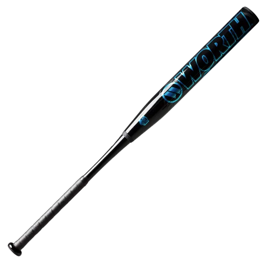 2026 WORTH BEDLAM BLACK 13.5" 2PC XL USA/ASA SLOWPITCH SOFTBALL BAT: WSA6BDBKL