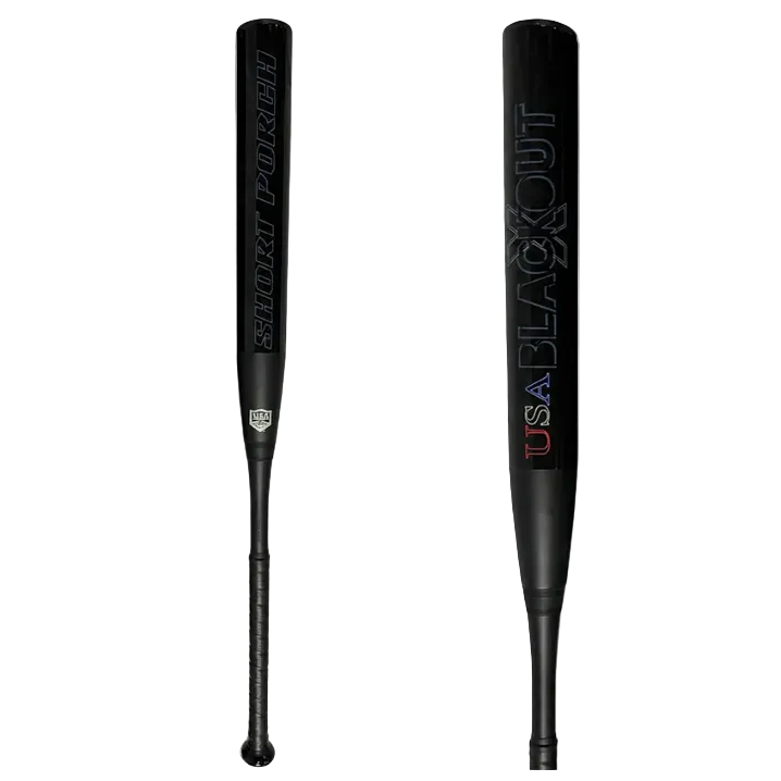 2026 SHORT PORCH USA BLACKOUT X 13" 2PC END LOADED USA SLOWPITCH SOFTBALL BAT: SPUSABKOUT