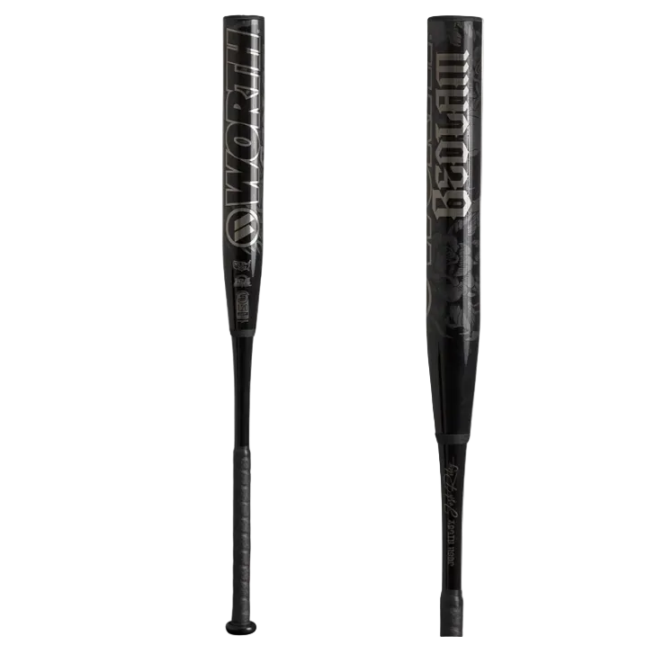 2026 WORTH BEDLAM BLACK 13.5" 2PC XL USSSA SLOWPITCH SOFTBALL BAT: WSU6BDBKL