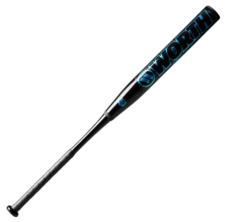 2026 WORTH BEDLAM BLACK 13.5" 2PC XL USA/ASA SLOWPITCH SOFTBALL BAT: WSA6BDBKL